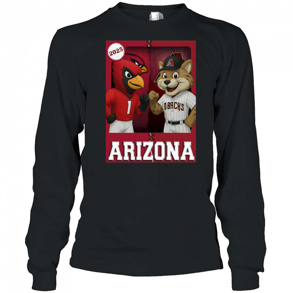 Arizona Cardinals and Arizona Diamondbacks mascot play card shirt Long Sleeved