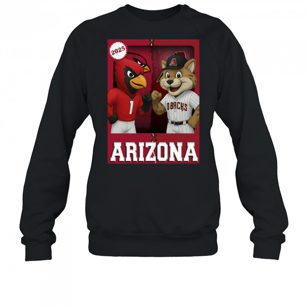 Arizona Cardinals and Arizona Diamondbacks mascot play card shirt Sweatshirt