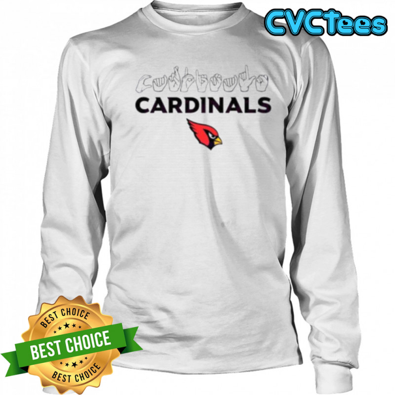 Arizona Cardinals football homage youth love sign hand signals shirt Long Sleeved