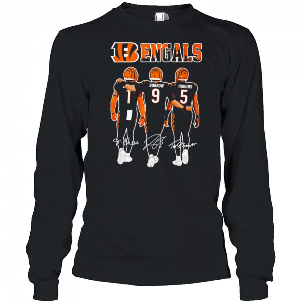 Bengals Ja’Marr Chase Burrow and Higgins shirt Long Sleeved