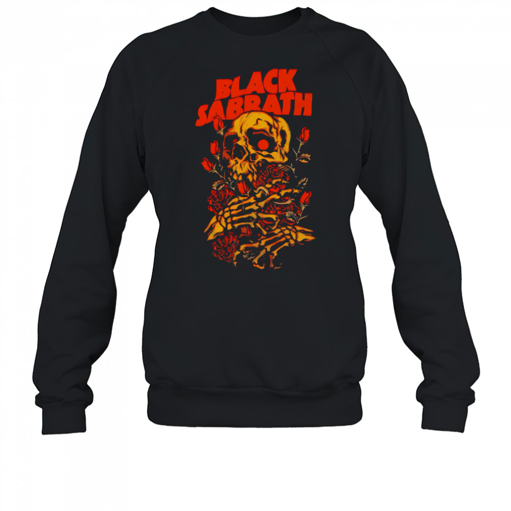 Black Sabbath Skull rose Ozzy Osbourne Rock Concert Tour shirt Sweatshirt