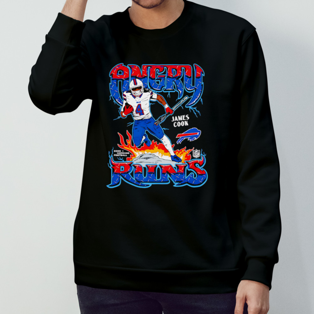 Buffalo Bills James Cook Homage Charcoal Angry Runs shirt Sweatshirt