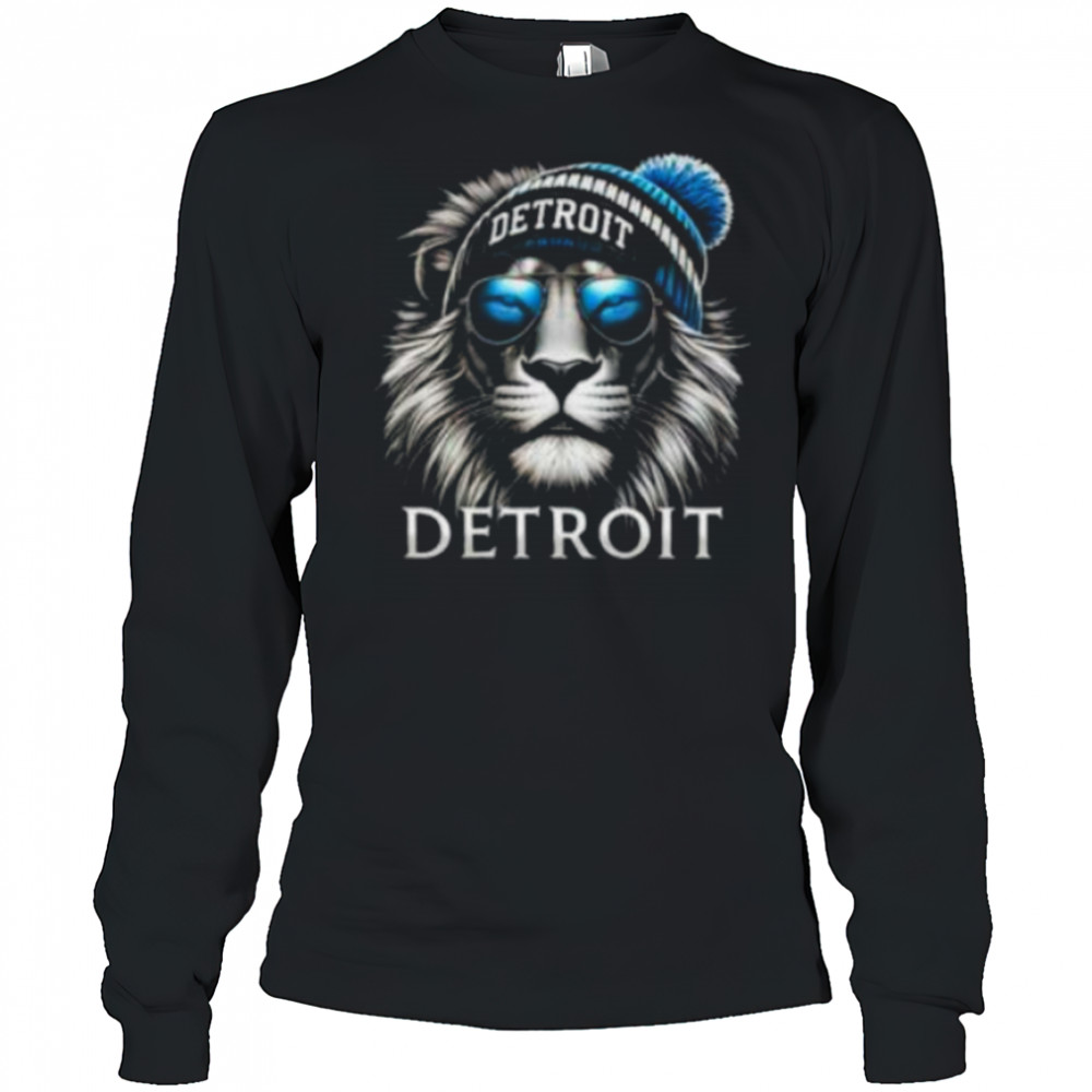 Cool Lions Detroit Football Shirt Long Sleeved