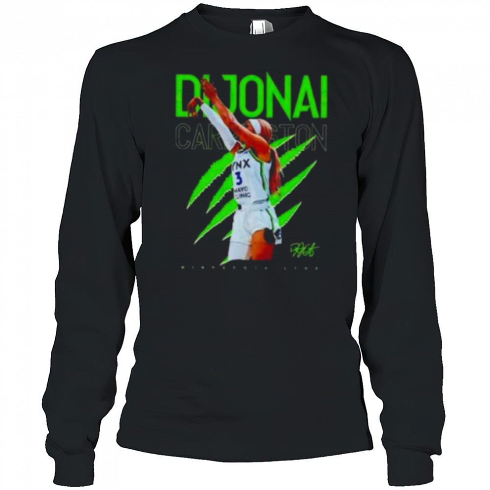 Dijonai Carrington jump shot Minnesota Lynx shirt Long Sleeved