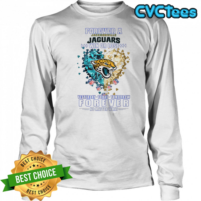 Forever a Jacksonville Jaguars win or lose yesterday today tomorrow forever no matter what shirt Long Sleeved