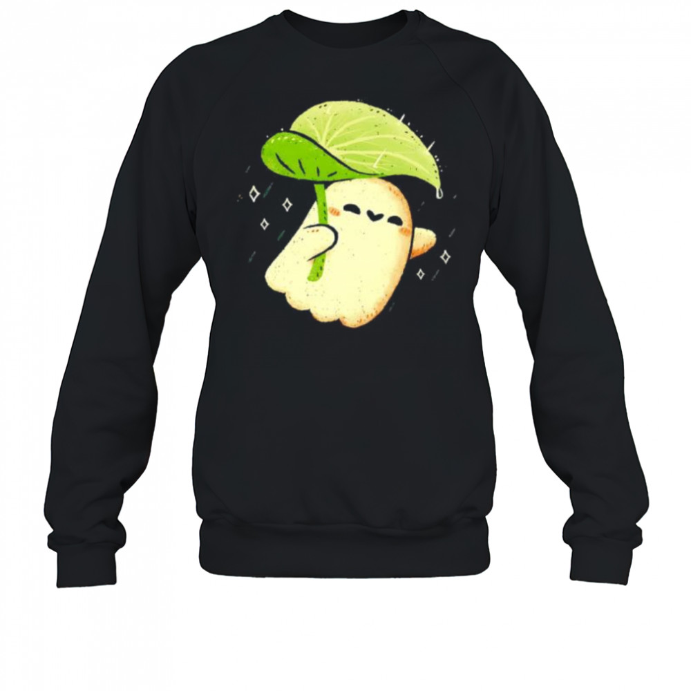 Ghost With Leaf Umbrella cute shirt Sweatshirt