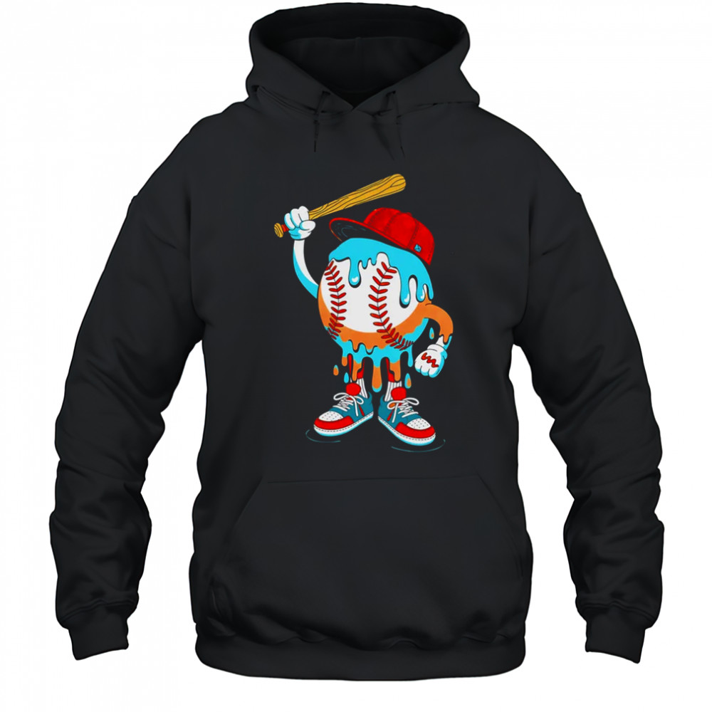 Ice Cream Drip Baseball Spots Baseball Drip For Girls Kids shirt Hoodie