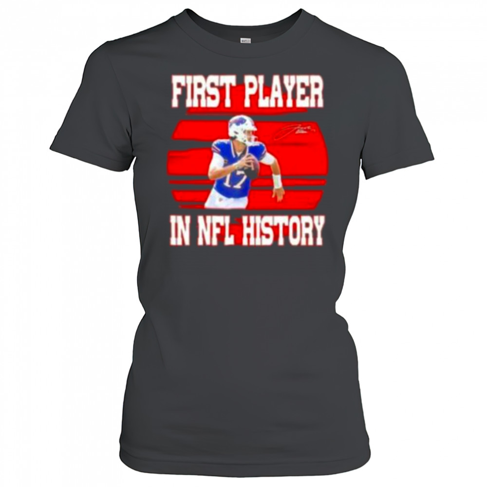 Josh Allen first player in NFL history signature shirt Women's T-shirt
