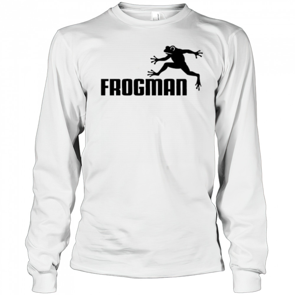 Leaping Frogman black white shirt Long Sleeved
