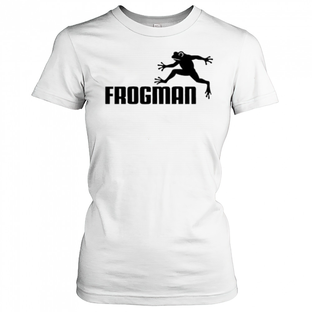 Leaping Frogman black white shirt Women's T-shirt
