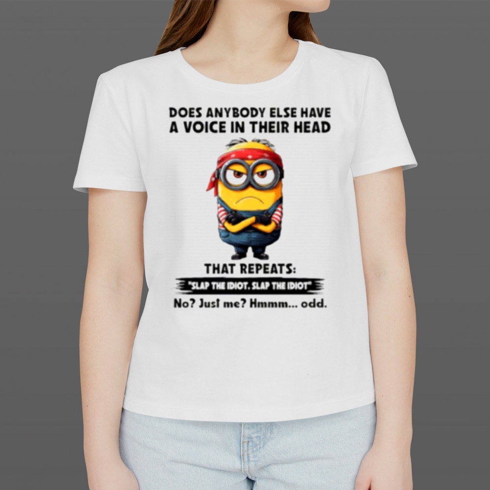 Minion does anybody else have a voice in their head shirt Women's T-shirt