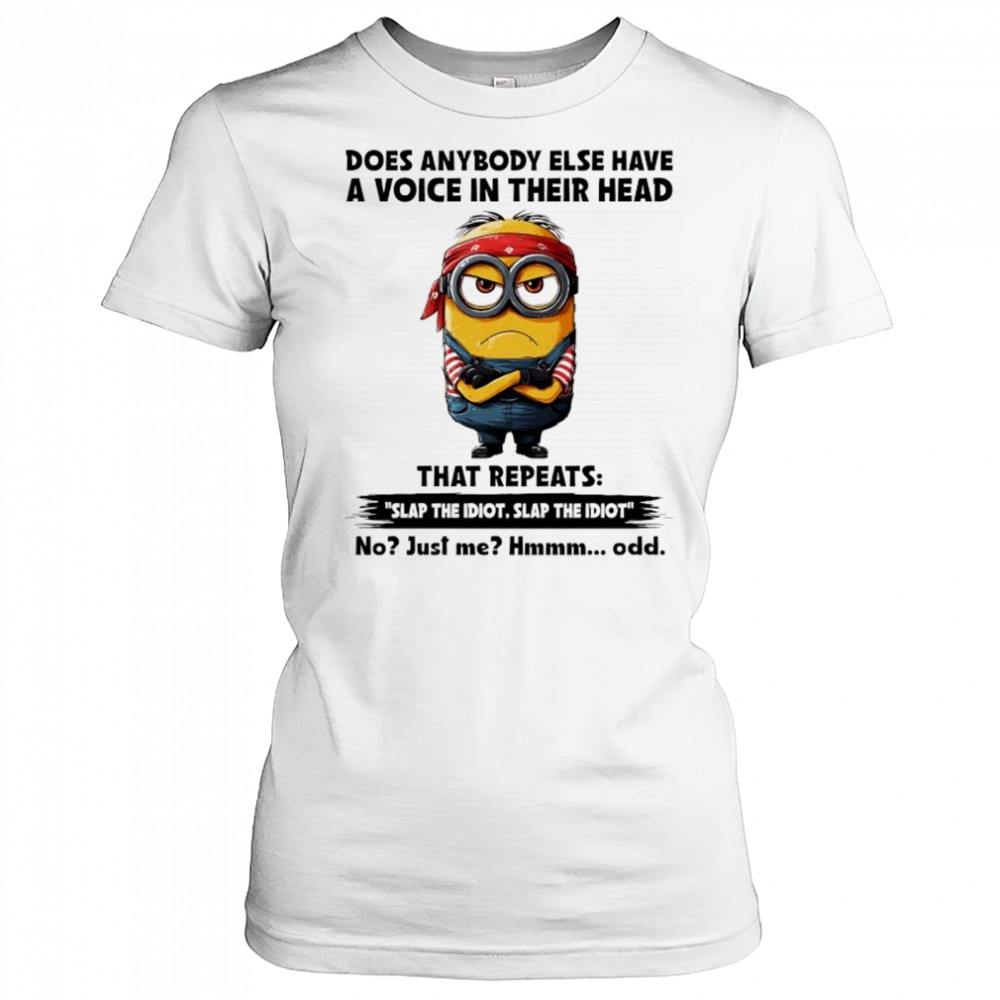 Minion does anybody else have a voice in their head shirt Women's T-shirt
