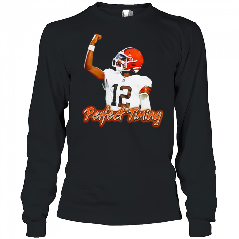 Perfect timing Shedeur Sanders graphic shirt Long Sleeved