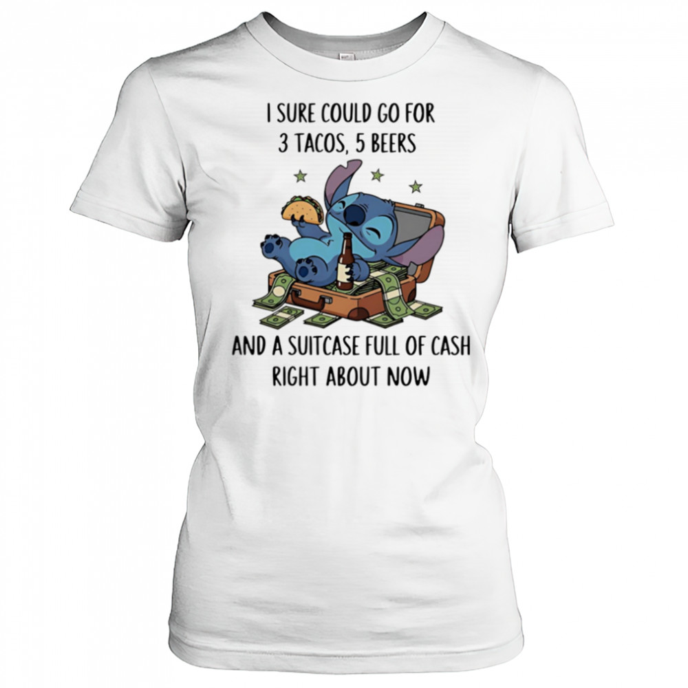 Stitch I sure could go for 3 tacos 5 beers shirt Women's T-shirt