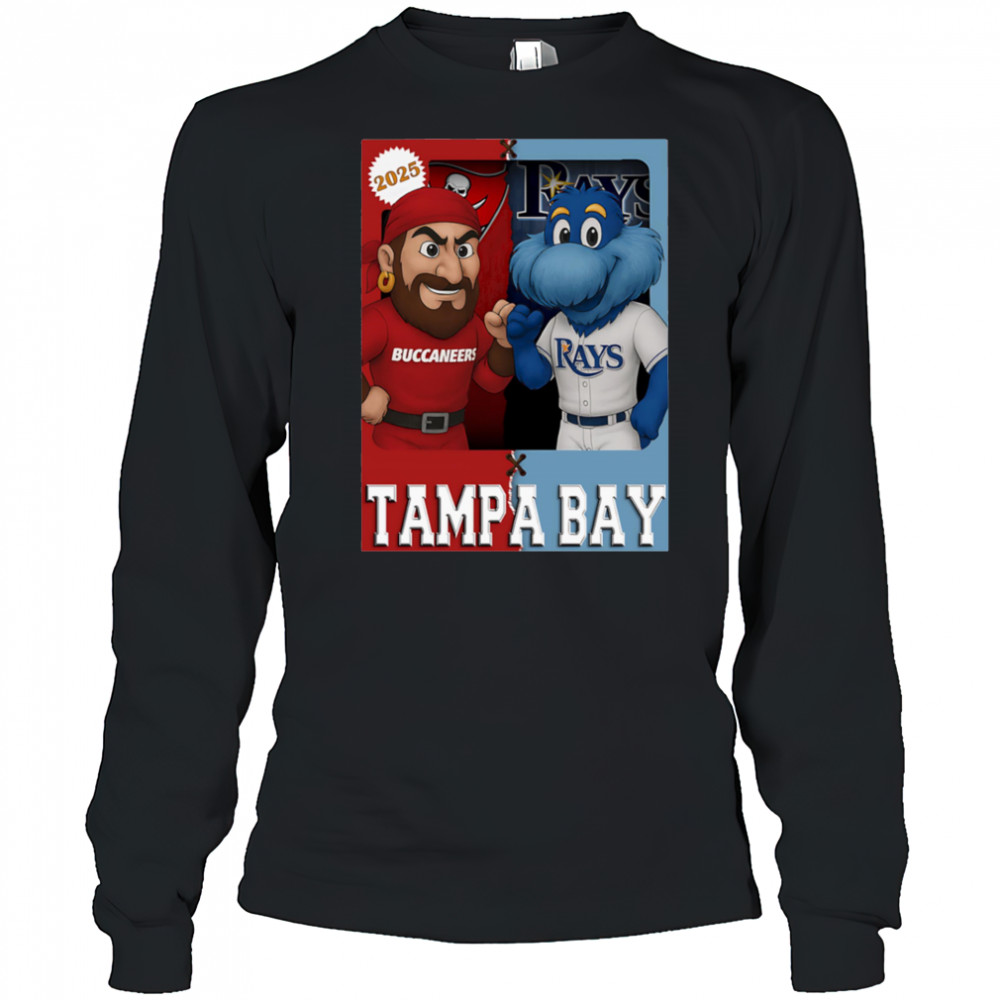 Tampa Bay Buccaneers and Tampa Bay Rays mascot play card shirt Long Sleeved