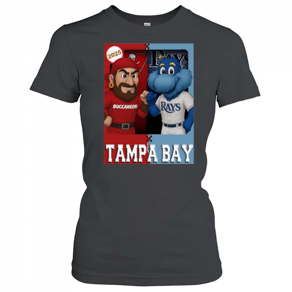 Tampa Bay Buccaneers and Tampa Bay Rays mascot play card shirt Women's T-shirt