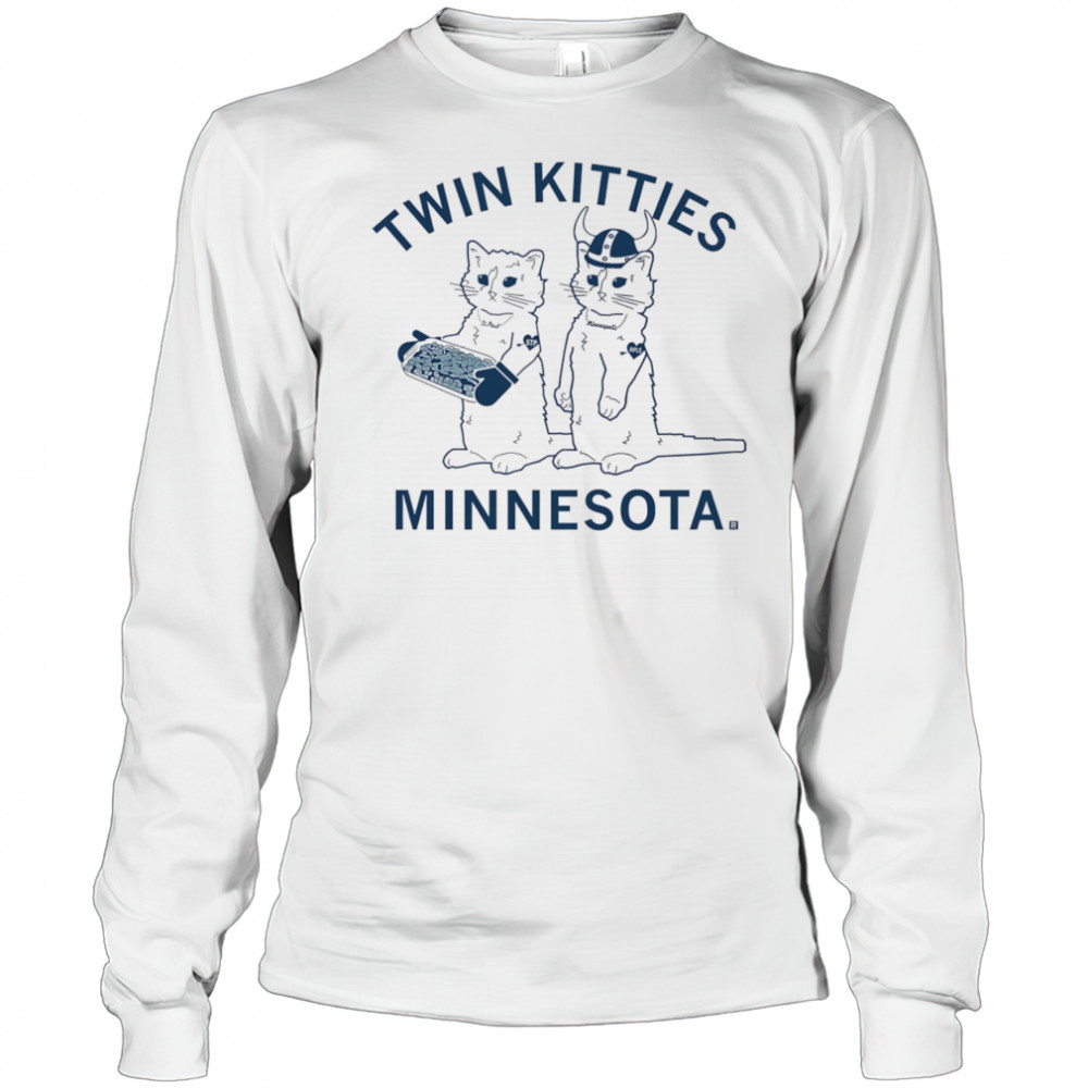 Twin kitties Minnesota shirt Long Sleeved