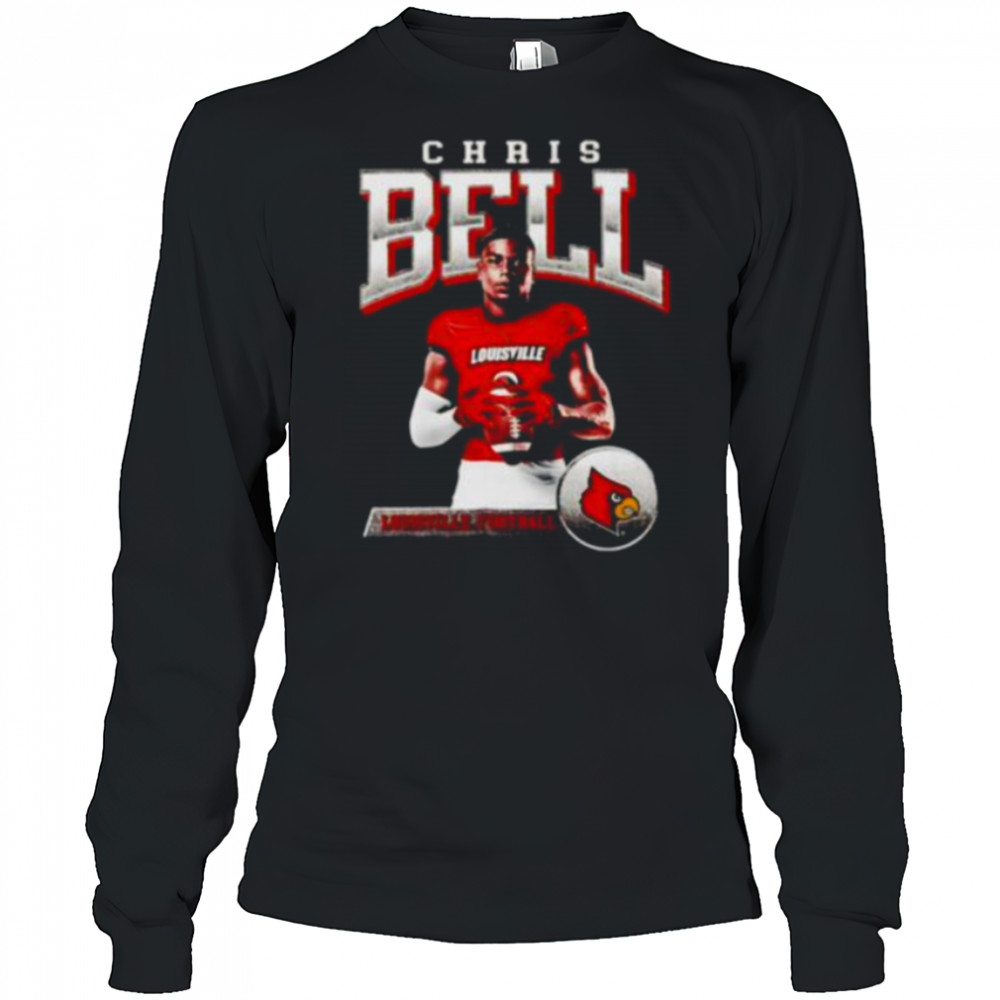 Chris Bell illustrated Louisville football shirt Long Sleeved