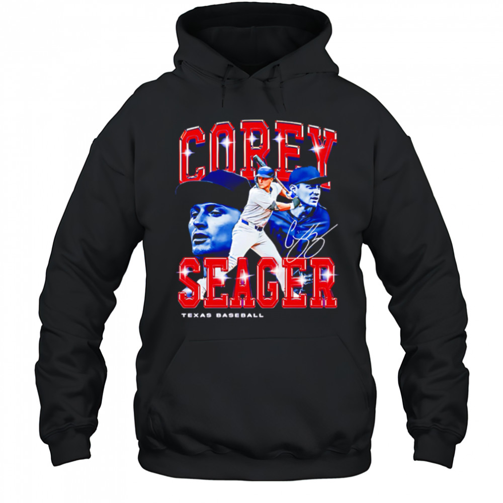 Corey Seager Retro Flair Texas baseball signatue shirt Hoodie