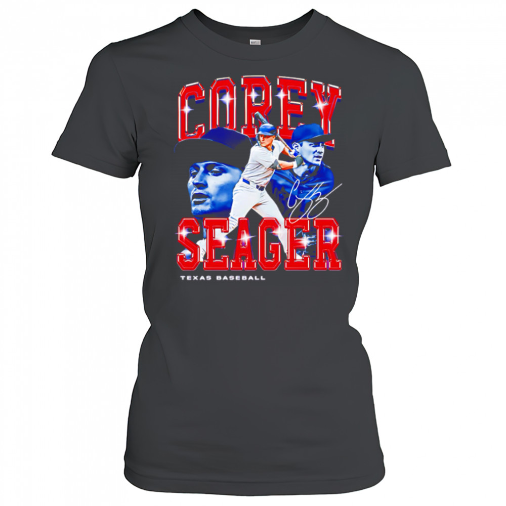 Corey Seager Retro Flair Texas baseball signatue shirt Women's T-shirt