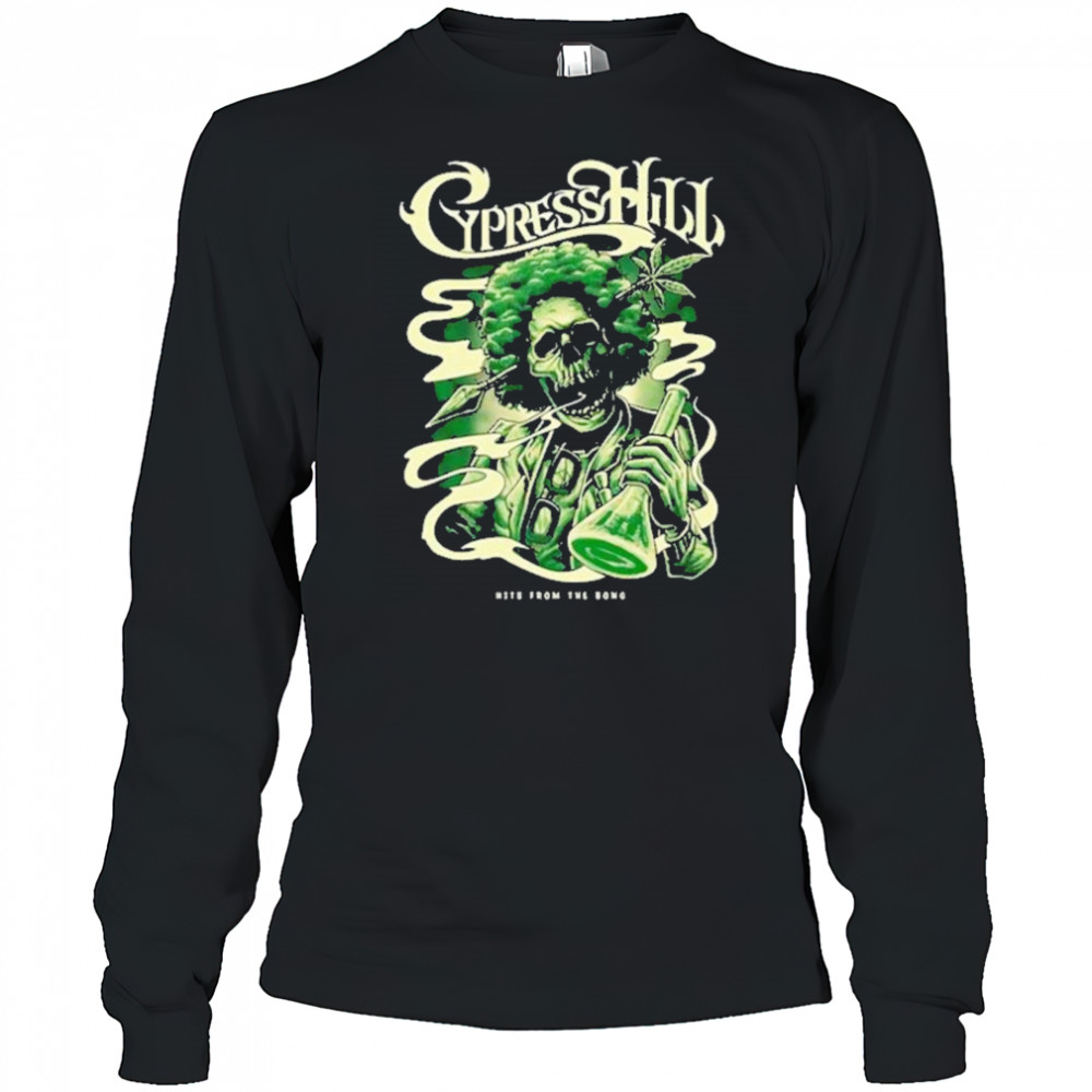 Cypress Hill Skull Bong Black T-Shirt Long Sleeved
