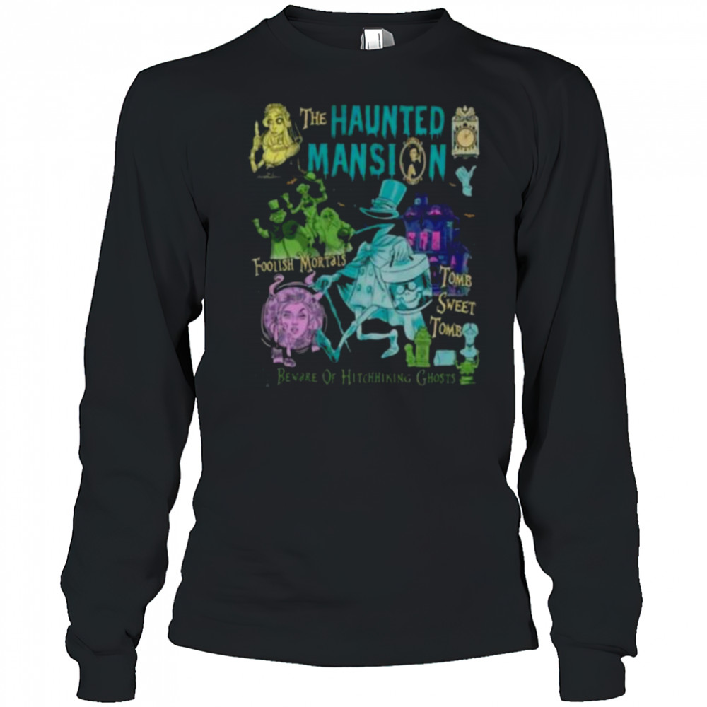 Disney The Haunted Mansion Foolish Mortals Halloween T Shirt Long Sleeved