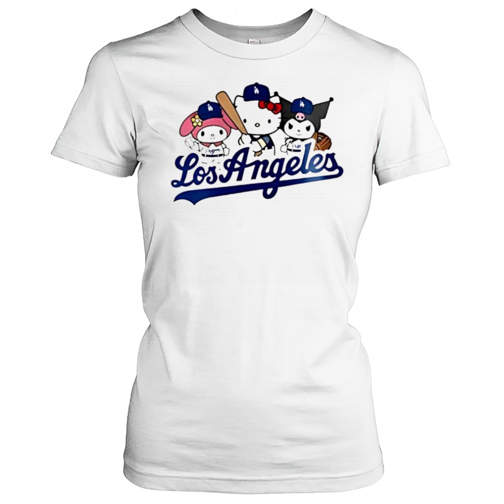 Los Angeles Dodgers Hello Kitty And Friends shirt Women's T-shirt