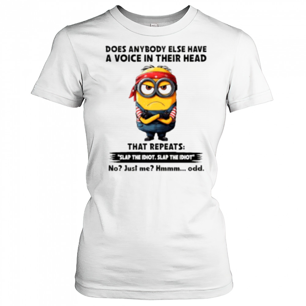 Minion does anybody else have a voice in their head shirt Women's T-shirt