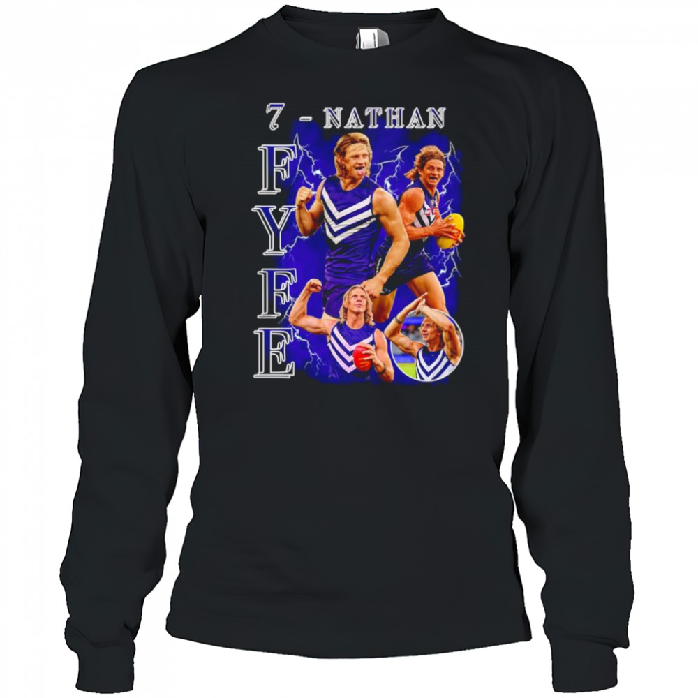 Nathan Fyfe #7 lightning bootleg shirt Long Sleeved