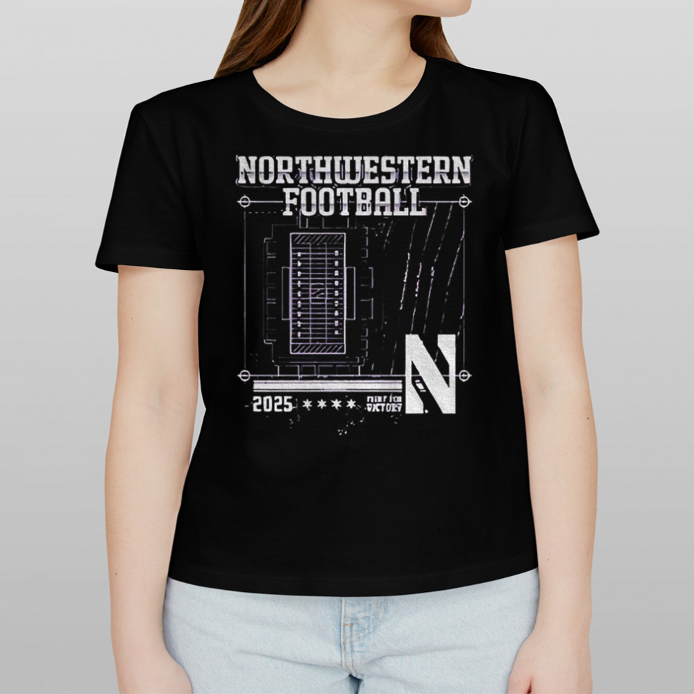 Northwestern Wildcats fight for victory stadium NFL 2025 vintage shirt Women's T-shirt