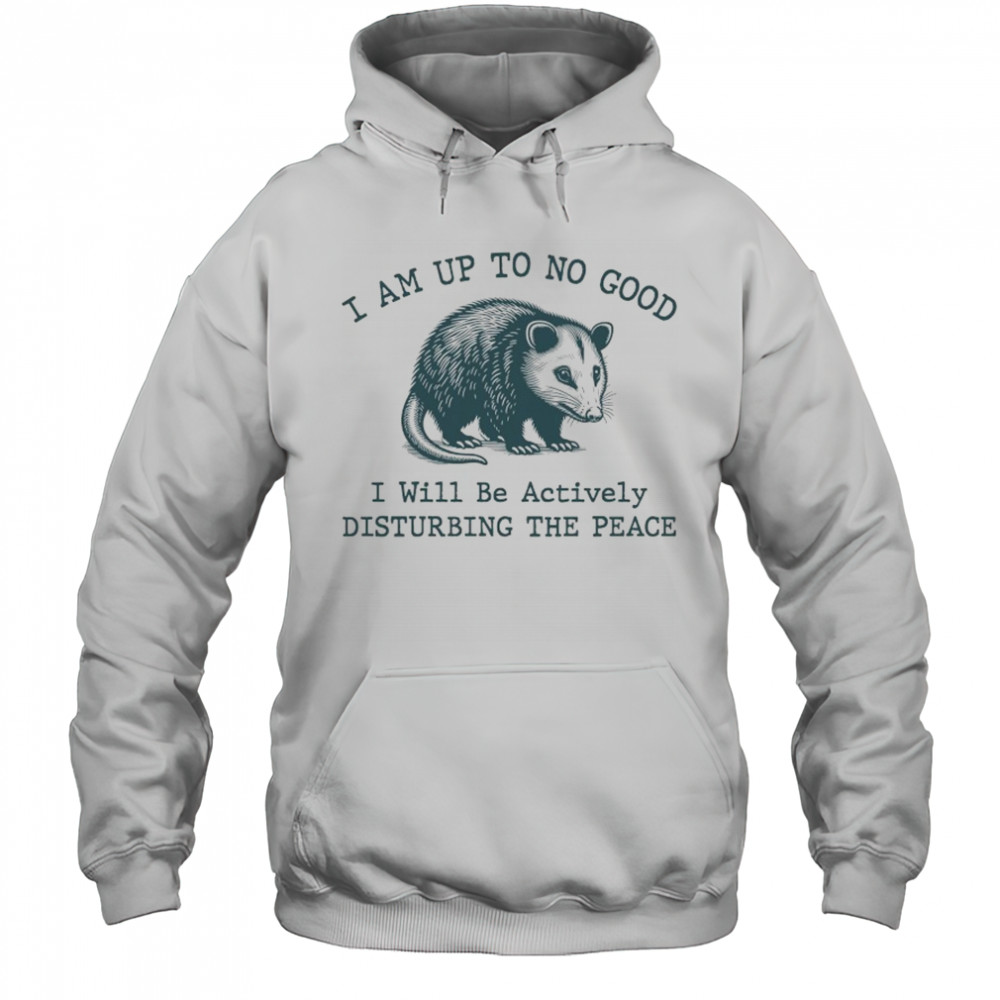 Opossum I am up to no good I will be actively disturbing the peace shirt Hoodie