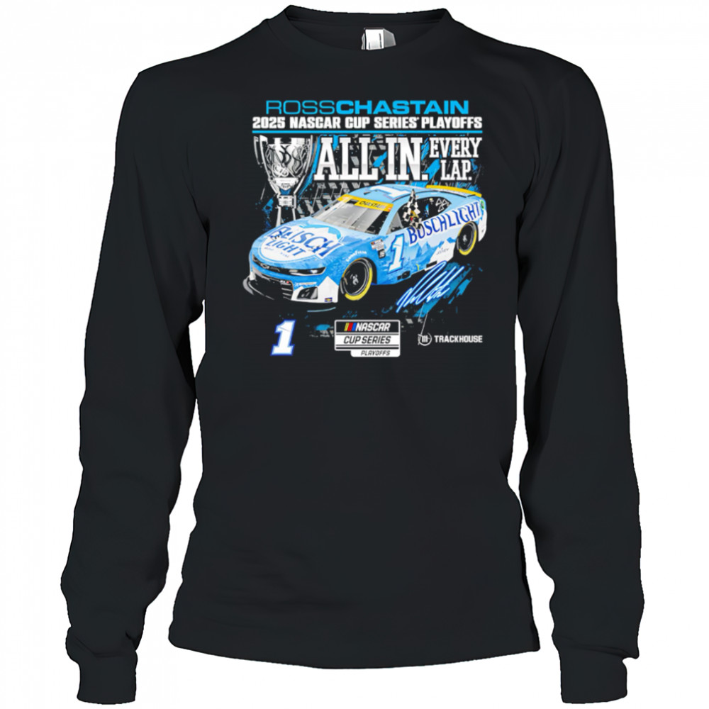 Ross Chastain Checkered Flag Sports 2025 NASCAR Cup Series Playoffs Busch Light shirt Long Sleeved