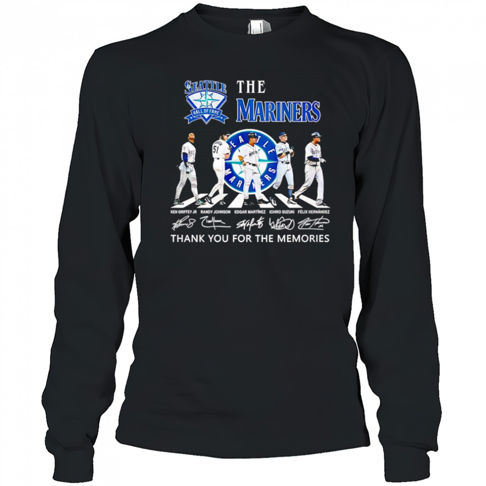 Seattle Mariners Hall of Fame Abbey Road thank you for the memories shirt Long Sleeved