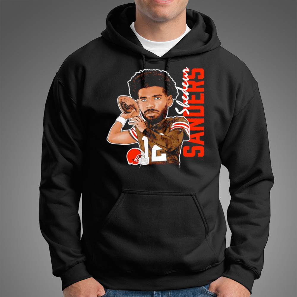 Shedeur Sanders Cleveland Browns caricature graphic shirt Hoodie