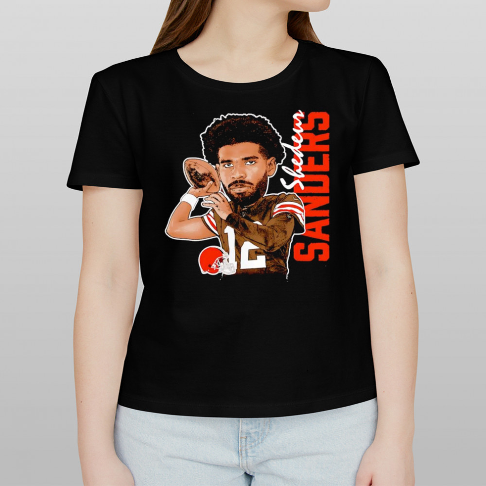 Shedeur Sanders Cleveland Browns caricature graphic shirt Women's T-shirt