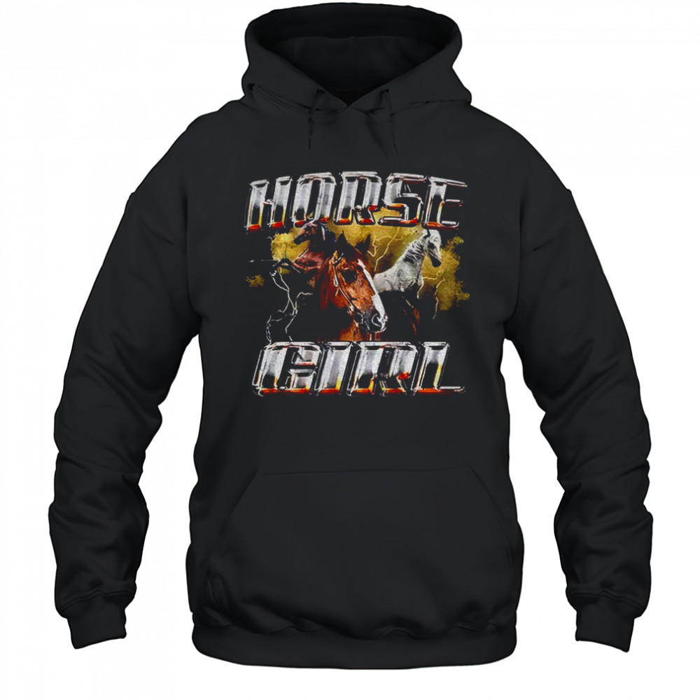 Horse girl graphic storm vintage shirt Hoodie