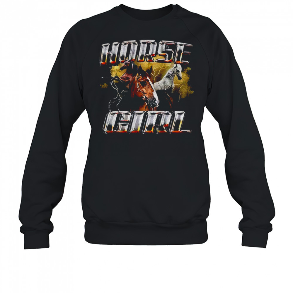Horse girl graphic storm vintage shirt Sweatshirt