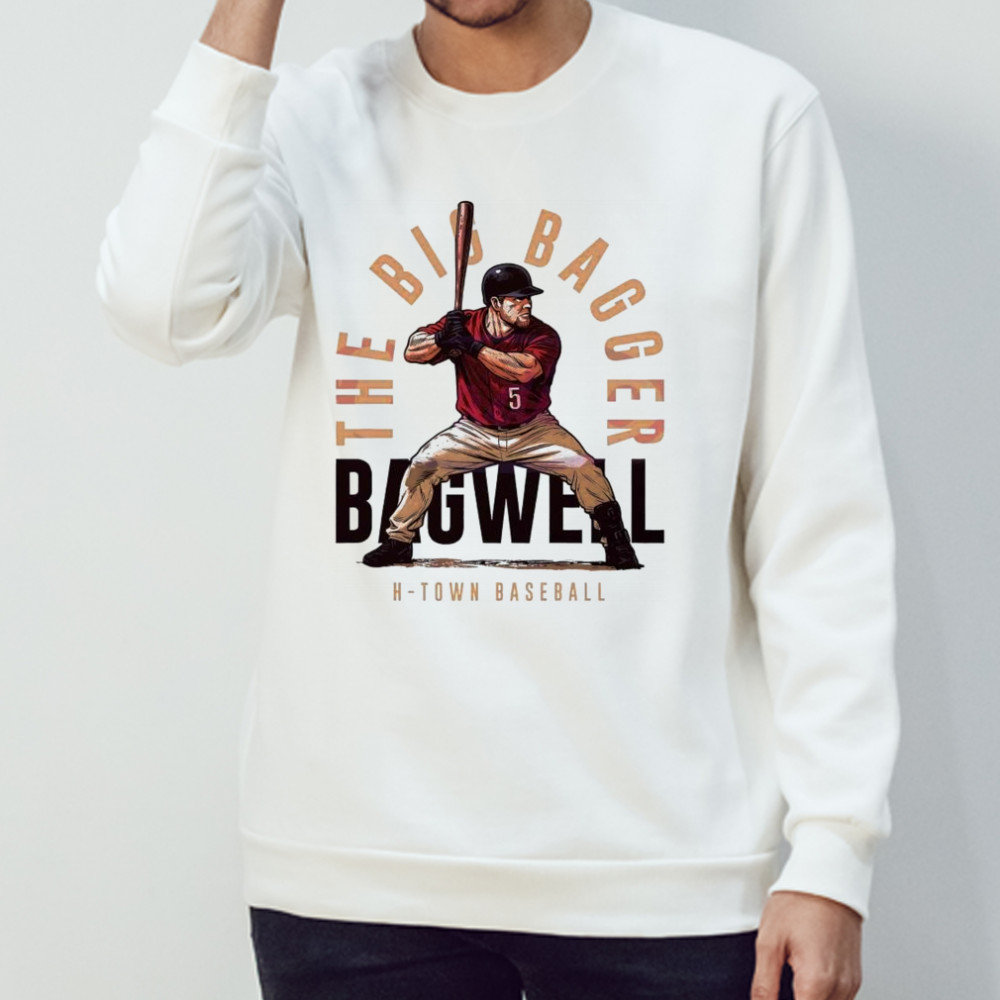 Retro Style Jeff Bagwell Houston Baseball The Big Bagger Shirt Sweatshirt