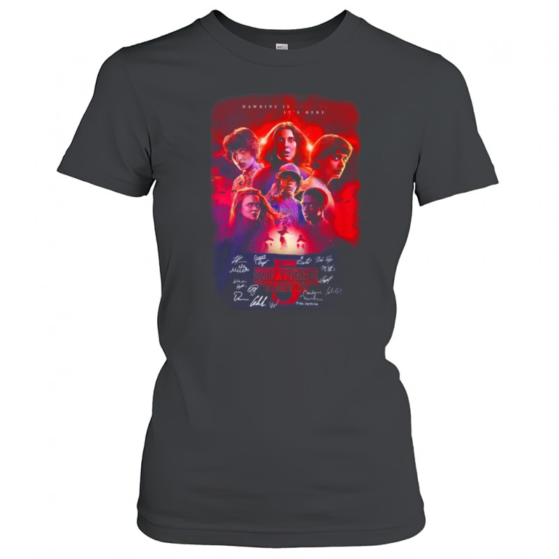 Stranger Things Hawkins Is Falling The End Its Here Signature T-Shirt Women's T-shirt