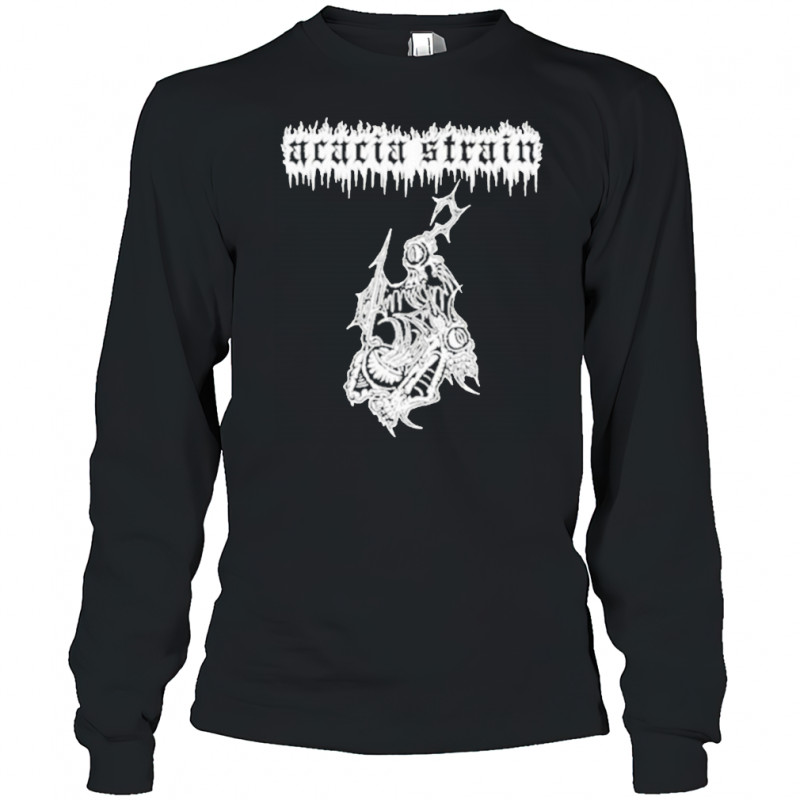 The Acacia Strain With Dying In Holy Moonlight Black Metal T-Shirt Long Sleeved