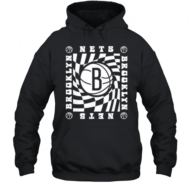 NBA Brooklyn Nets Retro Checkerboard Wave shirt Hoodie