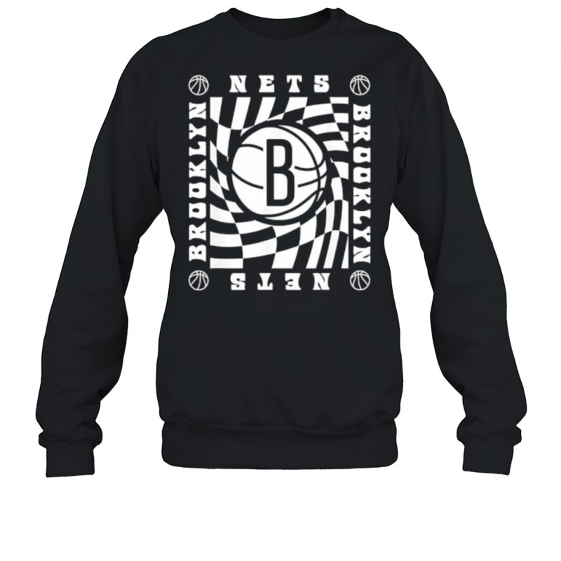 NBA Brooklyn Nets Retro Checkerboard Wave shirt Sweatshirt