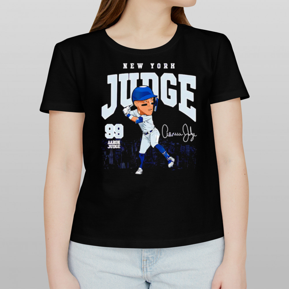 Aaron Judge New York Baseball MLB Players Skyline cartoon shirt Women's T-shirt