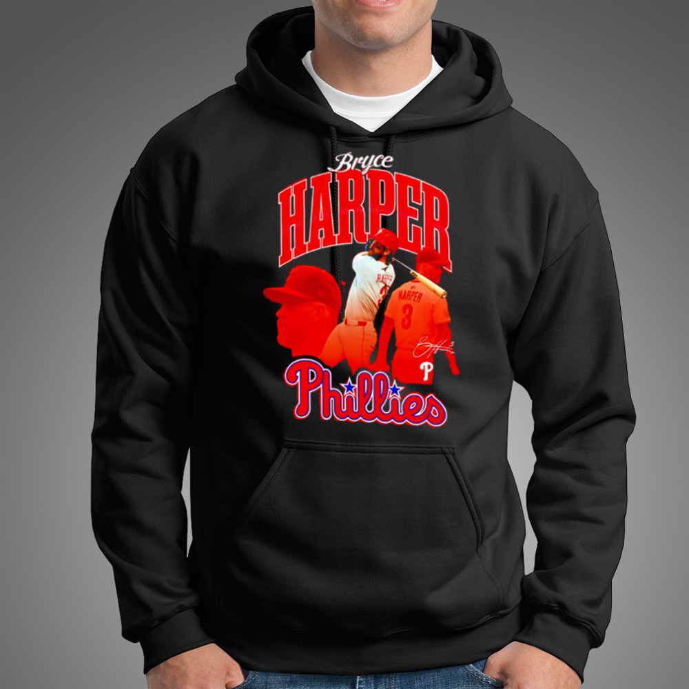 Bryce Harper Philadelphia Phillies Player Graphic signature shirt Hoodie