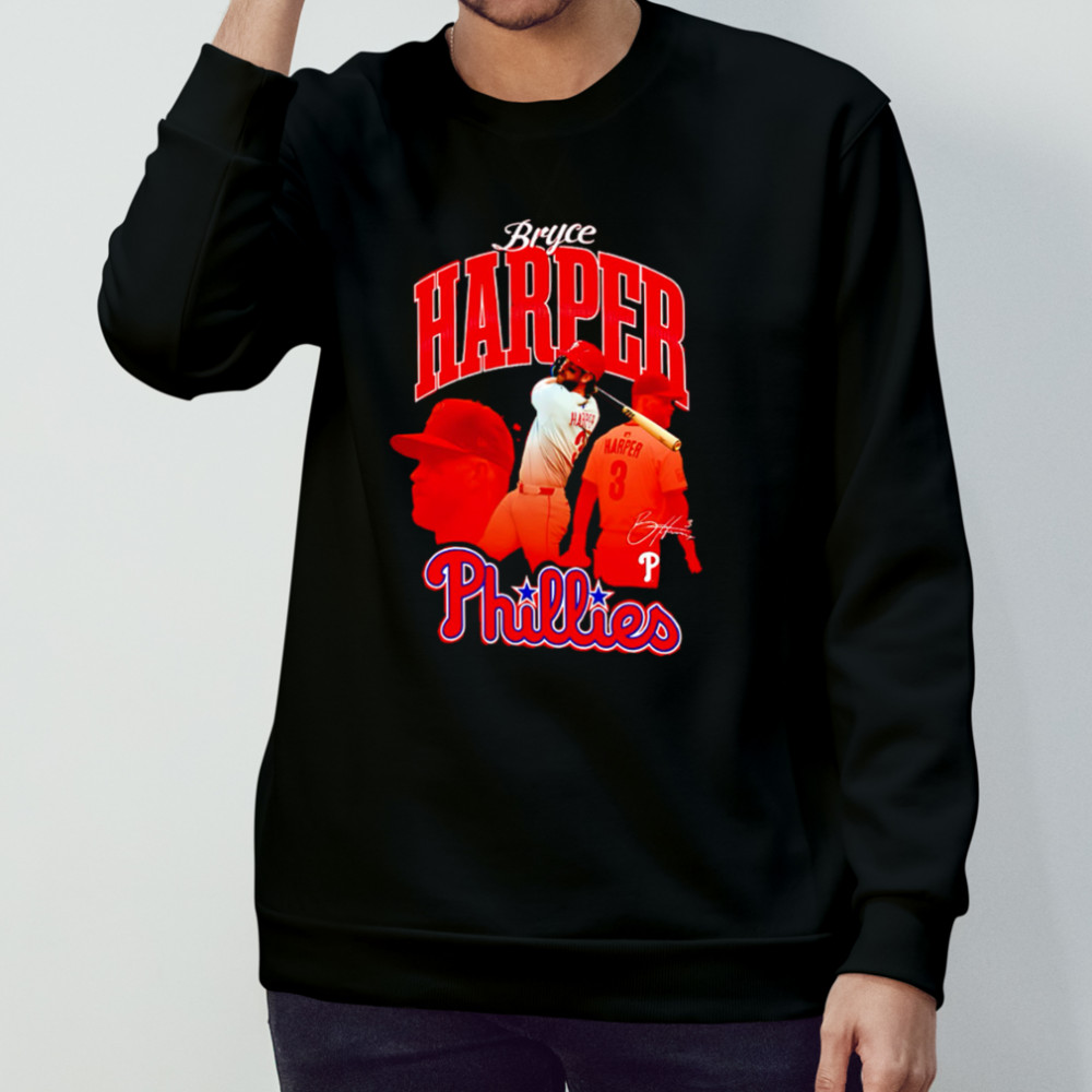 Bryce Harper Philadelphia Phillies Player Graphic signature shirt Sweatshirt