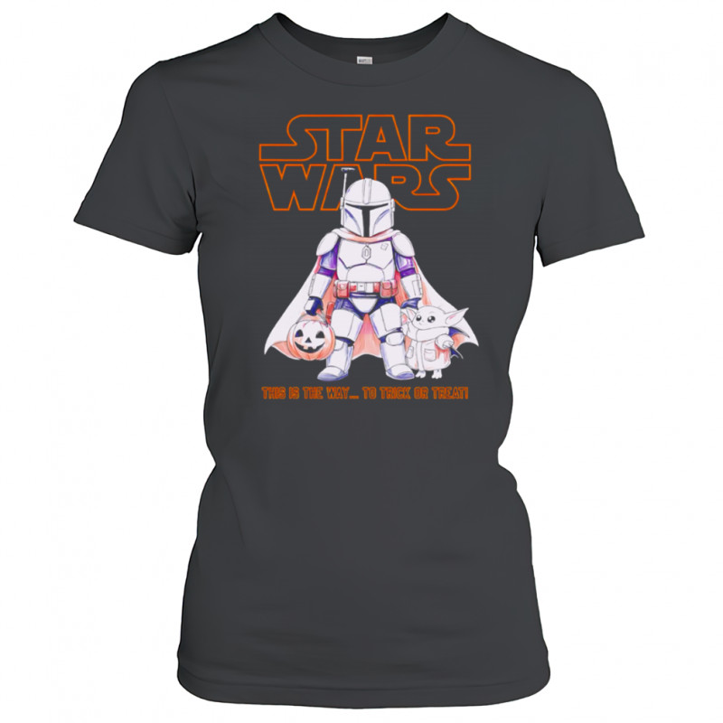 Star Wars Mandalorian And Grogu Trick Or Treat Halloween shirt Women's T-shirt