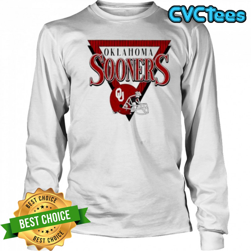 Oklahoma Sooners helmet triangle shirt Long Sleeved