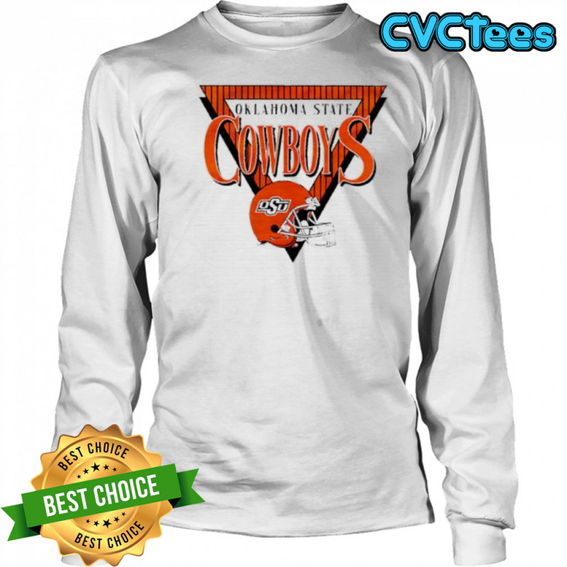 Oklahoma State Cowboys Helmet Triangle shirt Long Sleeved