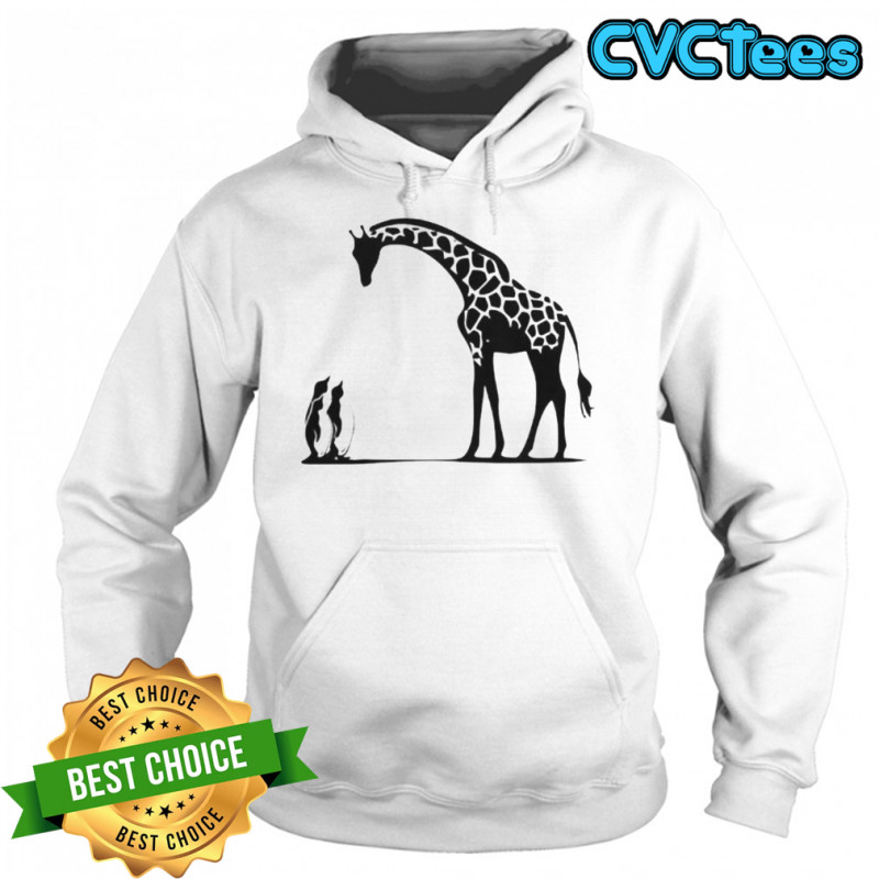 Penguin And Giraffe Tall And Small T-Shirt Hoodie