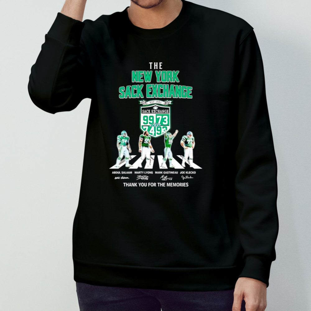 The New York Sack Exchange Abbey Road thank you for the memories shirt Sweatshirt
